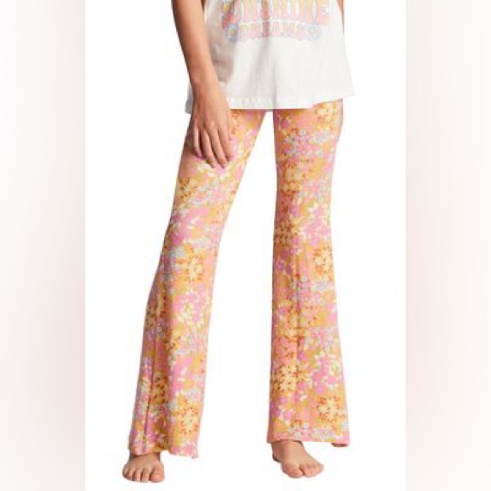 Billabong Kids' Tell Me Cozy Flare Pants in Soft Pink, size Medium